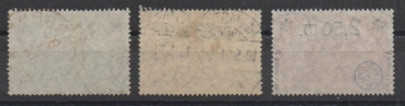 Michel Nr. 116 - 118, gestempelte Darstellungen Kaiserreich geprüft (INFLA Berlin).